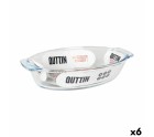 Serving Platter Quttin 725 ml Glass Oval (6 Units)
