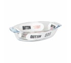 Serving Platter Quttin 725 ml Glass Oval (6 Units)
