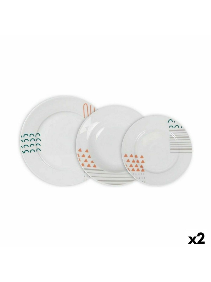 Set de Vajilla La Mediterránea Veronique Redonda 12 Piezas (2 Unidades)