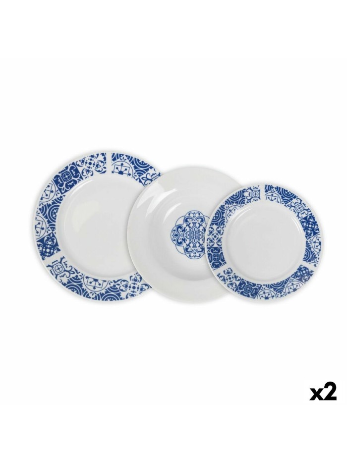 Dinnerware Set La Mediterránea Alcora Circular 12 Pieces (2 Units)