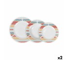 Dinnerware Set La Mediterránea Palma Circular 18 Pieces (2 Units)