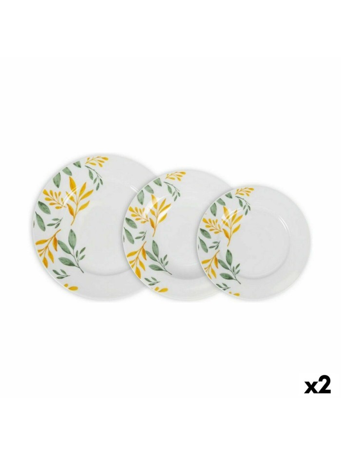 Service de Vaisselle La Mediterránea Bolonia Ronde 12 Pièces (2 Unités)