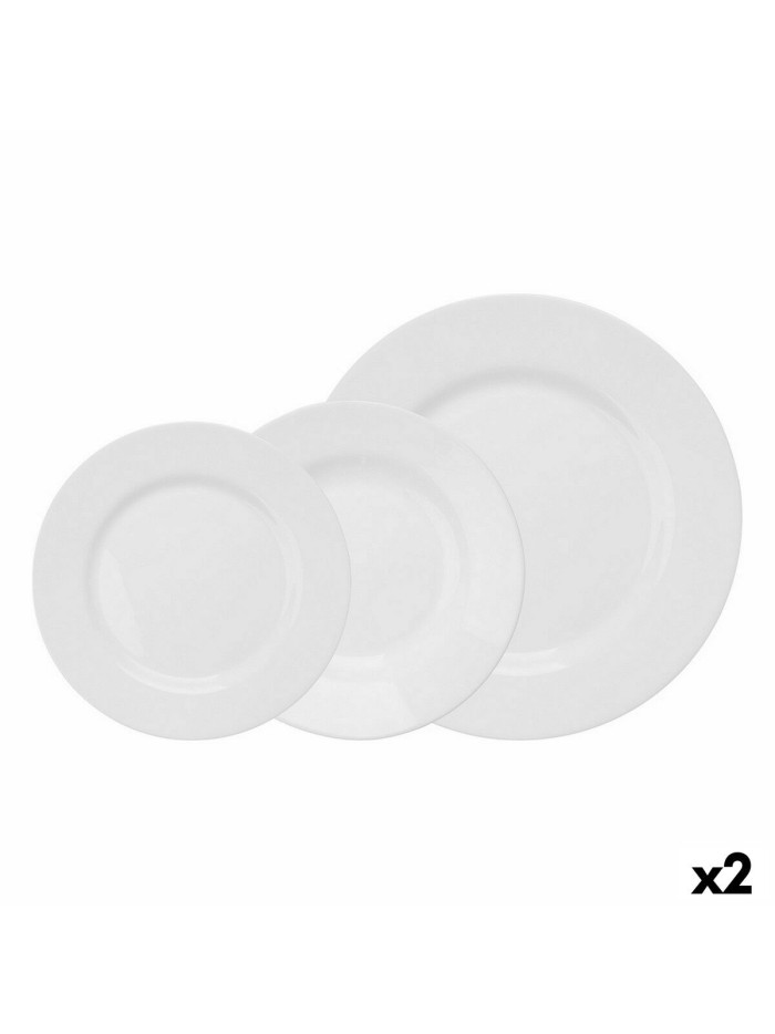 Plato Llano La Mediterránea Temara 18 Piezas (2 Unidades)