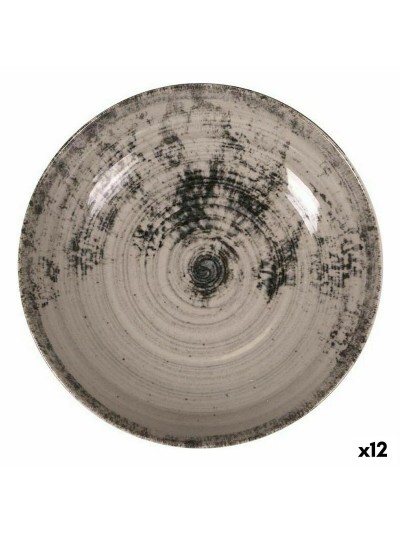 Plato Hondo La Mediterránea Aspe Gris Ø 22,7 x 5 cm (12 Unidades)