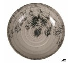 Deep Plate La Mediterránea Aspe Grey Ø 22,7 x 5 cm (12 Units)