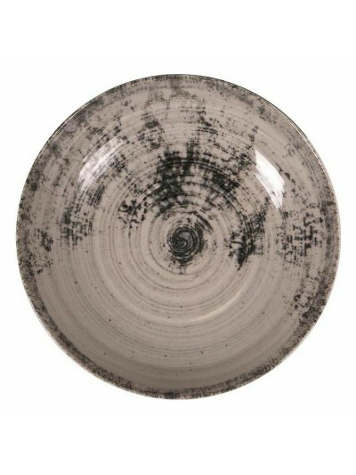 Deep Plate La Mediterránea Aspe Grey Ø 22,7 x 5 cm (12 Units)