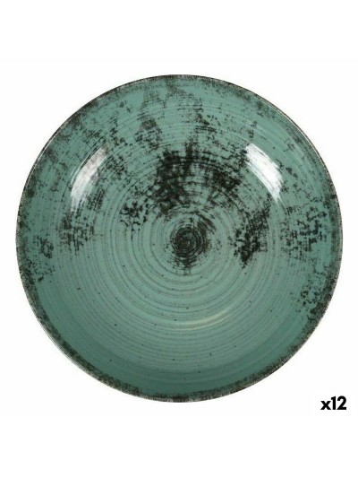 Plato Hondo La Mediterránea Aspe Turquesa Ø 22,7 x 5 cm (12 Unidades)
