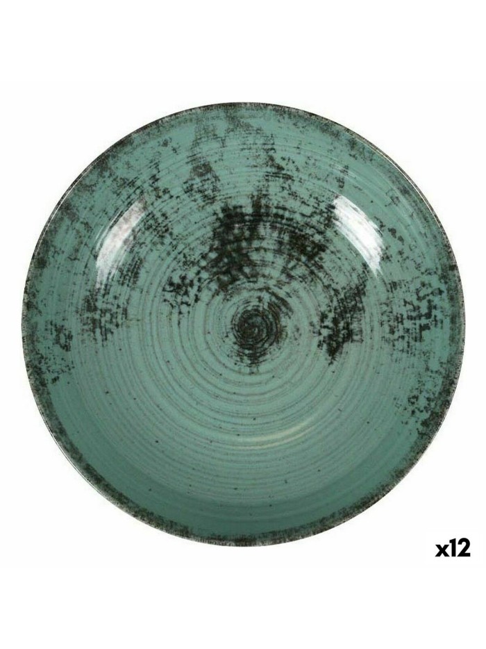 Plato Hondo La Mediterránea Aspe Turquesa Ø 22,7 x 5 cm (12 Unidades)