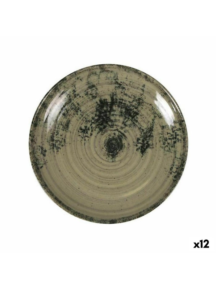 Dessert Dish La Mediterránea Aspe Green Ø 19,8 x 2,7 cm (12 Units)