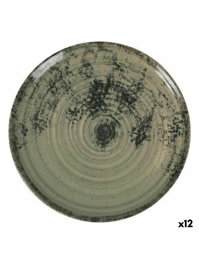 Plato Llano La Mediterránea Aspe Verde Ø 26 x 2,5 cm (12 Unidades)