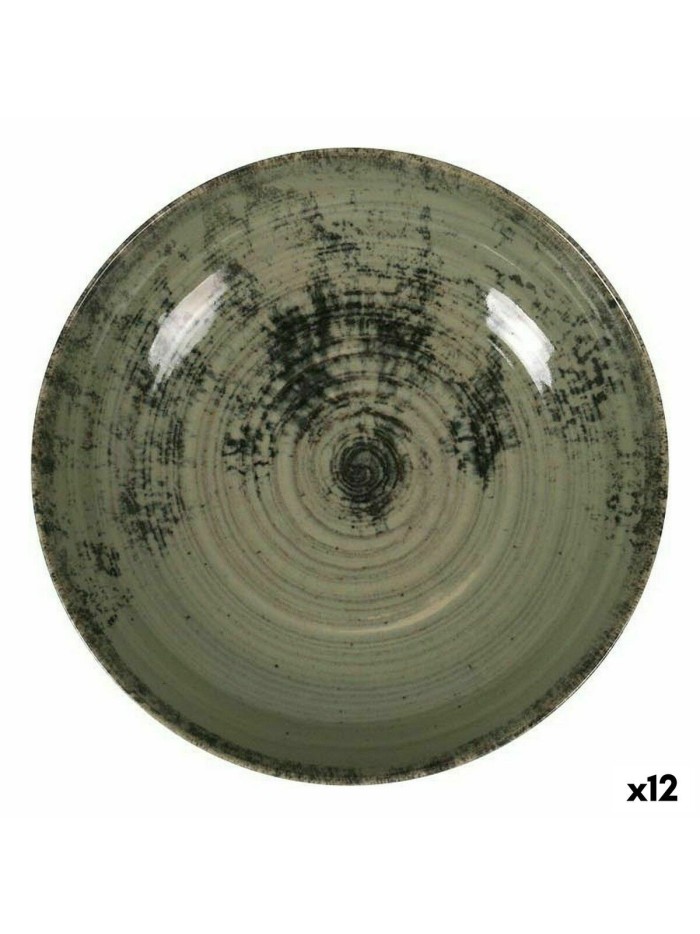 Assiette creuse La Mediterránea Aspe Vert Ø 22,7 x 5 cm (12 Unités)