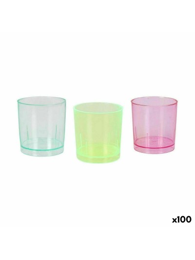 Set de Vasos de Chupito Algon Reutilizable Multicolor 10 Piezas 30 ml (100 Unidades)