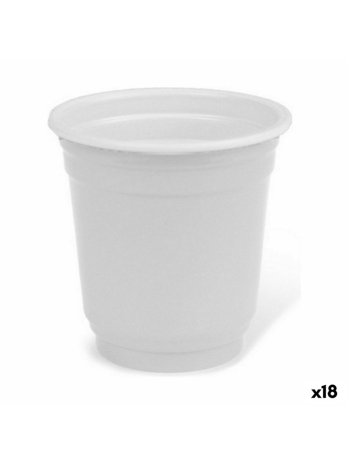 Set de Vasos de Chupito Algon Reutilizable Blanco Plástico 72 Piezas 50 ml (18 Unidades)