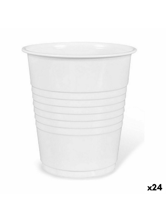 Lot de verres réutilisables Algon Café Blanc Plastique 25 Pièces 100 ml (24 Unités)