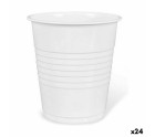 Set de vasos reutilizables Algon Café Blanco Plástico 25 Piezas 100 ml (24 Unidades)