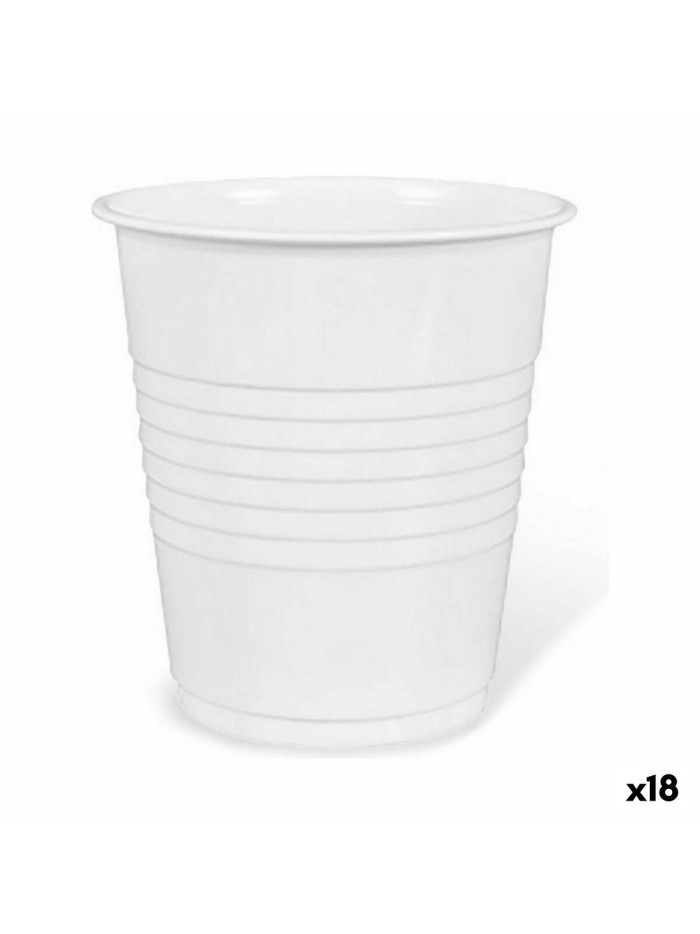 Lot de verres réutilisables Algon Café Blanc Plastique 50 Pièces 100 ml (18 Unités)