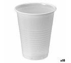 Set de vasos reutilizables Algon Blanco 50 Piezas 200 ml (18 Unidades)
