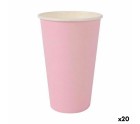 Set de Verres Algon Produits à usage unique Carton Rose 10 Pièces 330 ml (20 Unités)