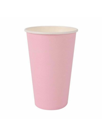 Set de Vasos Algon Desechables Cartón Rosa 10 Piezas 330 ml (20 Unidades)