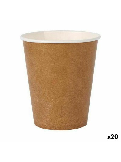 Set de Vasos Algon Desechables papel kraft 12 Piezas 250 ml (20 Unidades)