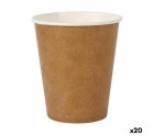 Set de Vasos Algon Desechables papel kraft 12 Piezas 250 ml (20 Unidades)