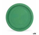 Set de Platos Algon Desechables Cartón Verde 10 Piezas 20 x 20 x 1,5 cm (36 Unidades)