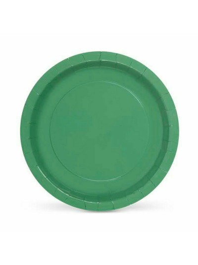 Service de vaisselle Algon Produits à usage unique Carton Vert 10 Pièces 20 x 20 x 1,5 cm (36 Unités)