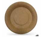 Plate set Algon Disposable kraft paper 10 Pieces 23 cm (18 Units)