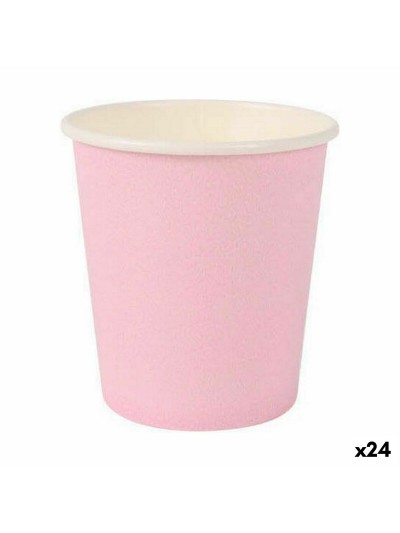 Set de Vasos Algon Desechables Cartón Rosa 20 Piezas 120 ml (24 Unidades)