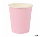 Set of glasses Algon Disposable Cardboard Pink 20 Pieces 120 ml (24 Units)