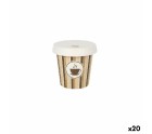 Set of glasses Algon With lid Disposable Coffee Cardboard 10 Pieces 120 ml (20 Units)