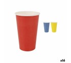 Set of glasses Algon Disposable Cardboard Multicolour 10 Pieces 450 ml (16 Units)