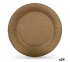 Plate set Algon Disposable kraft paper 12 Pieces 18 cm (24 Units)