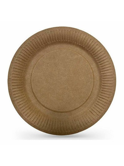 Service de vaisselle Algon Produits à usage unique papier kraft 12 Pièces 18 cm (24 Unités)