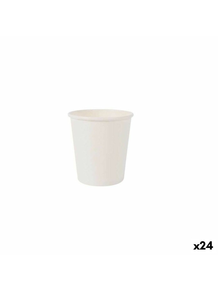 Set of glasses Algon Disposable Cardboard White 20 Pieces 120 ml (24 Units)