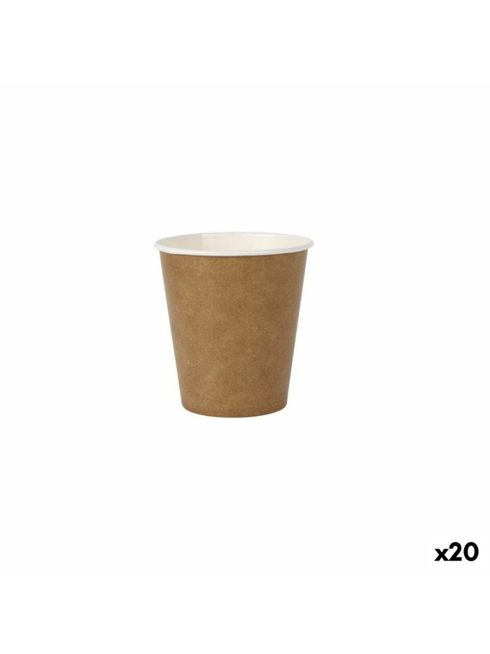 Set de Vasos Algon Desechables papel kraft 50 Piezas 120 ml (20 Unidades)