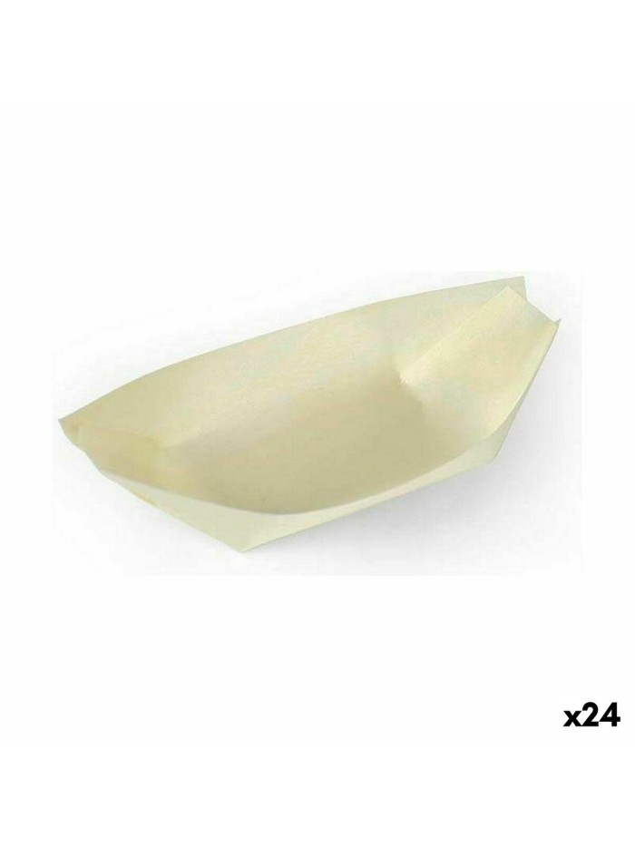 Set of bowls Algon Disposable Wood 10 Pieces 12,5 cm (24 Units)