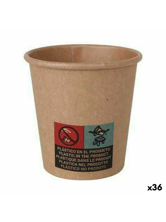 Set de Vasos Algon Desechables papel kraft 50 Piezas 80 ml (36 Unidades)