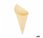 Set de Cuencos Algon Conos Desechables Madera 10 Piezas 15,5 cm (24 Unidades)