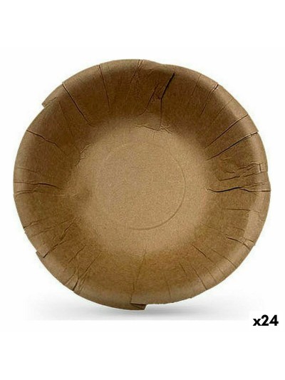 Set de Cuencos Algon Desechables papel kraft 6 Piezas 450 ml (24 Unidades)