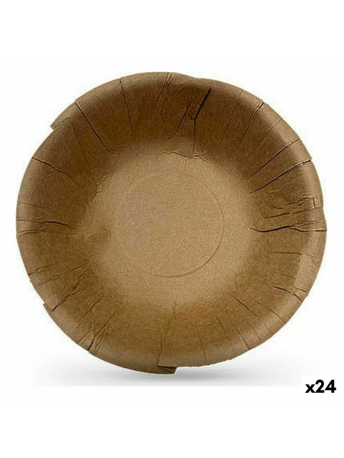 Set of bowls Algon Disposable kraft paper 6 Pieces 450 ml (24 Units)