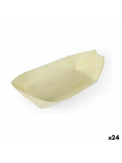 Set de Cuencos Algon Desechables Madera 6 Piezas 18 cm (24 Unidades)