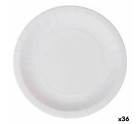 Set de Platos Algon Desechables Cartón Blanco 25 Piezas 20 cm (36 Unidades)