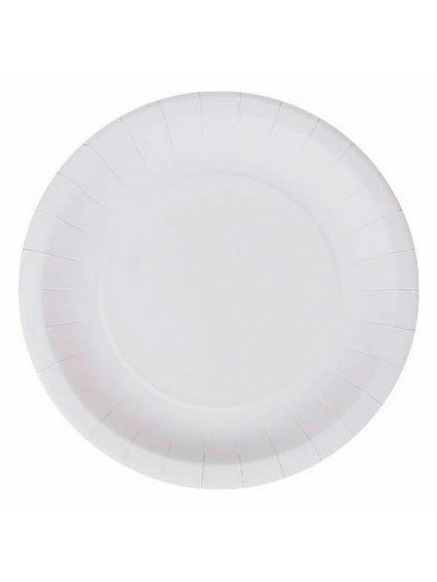 Set de Platos Algon Desechables Cartón Blanco 25 Piezas 20 cm (36 Unidades)