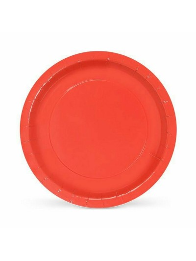 Service de vaisselle Algon Produits à usage unique Carton Rouge 10 Pièces 20 x 20 x 1,5 cm (36 Unités)