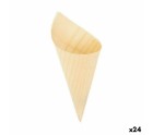 Set de Cuencos Algon Conos Desechables Madera 8 Piezas 18 cm (24 Unidades)