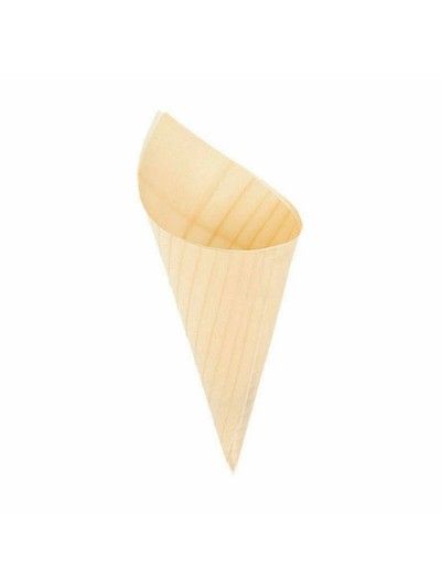 Set de Cuencos Algon Conos Desechables Madera 8 Piezas 18 cm (24 Unidades)