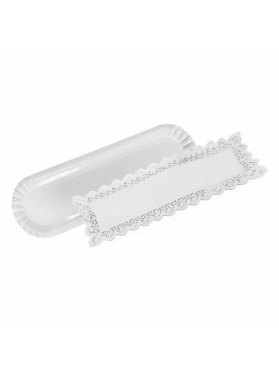 Set of trays Algon White 10 x 36 cm Disposable (2 Pieces) (48 Units)