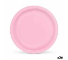 Set de Platos Algon Desechables Cartón 20 cm Rosa 10 Piezas (36 Unidades)