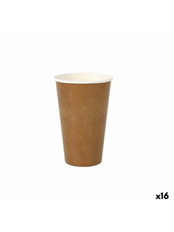 Set of glasses Algon Disposable kraft paper 15 Pieces 450 ml (16 Units)
